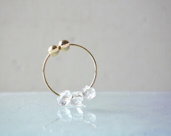 Herkimer clip-on  earrings
