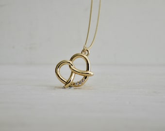 Vintage inspired gold pretzel