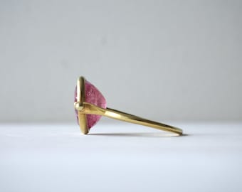 Pink Tourmaline spinner ring