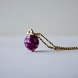 Tiny Purple berry necklace