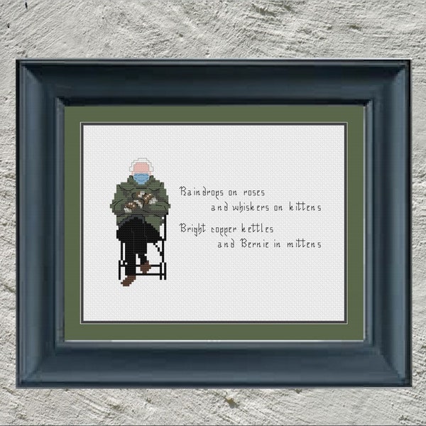 Bernie Sanders Favorite Things - Cross Stitch Pattern