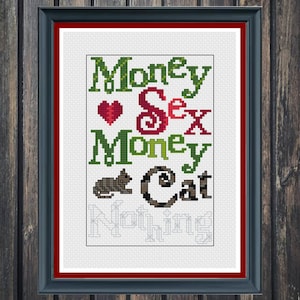 Mind Reading Cross Stitch Pattern - Tragic Vampire Romance Saga