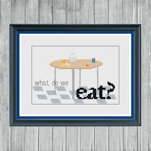 Lunch Table Cross Stitch Pattern - Tragic Vampire Romance Saga