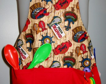 Little Boy Handmade Apron great for the Holidays or a Birthday gift.