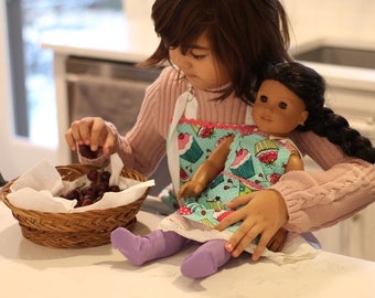 Handmade Doll Aprons and matching Girl and Mom Aprons! Makes a great Christmas, Birthday or Mother's Day gift      !