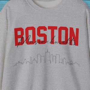 Boston Massachusetts Unisex Sweatshirt | Classic College Style | Cozy Crewneck