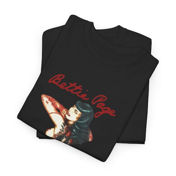 ベティ・ペイジ ピンナップカラー Tシャツ サイズ S-4XL ブラック