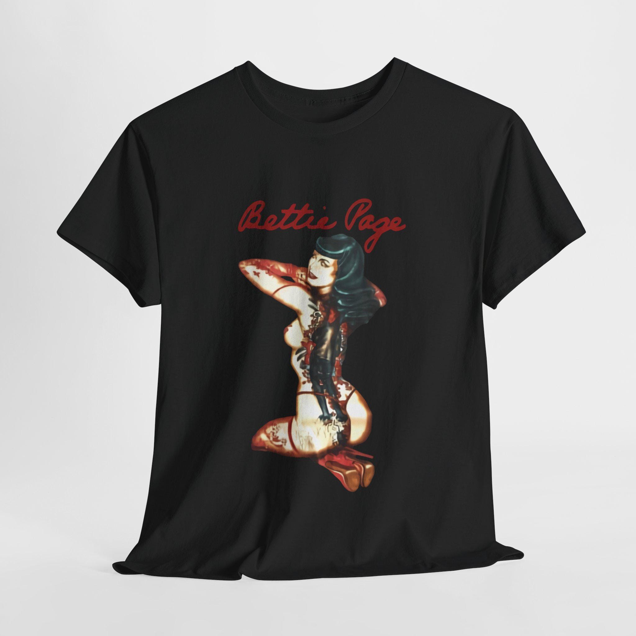 Bettie Page Pin up Color T-shirt Size S-4XL Black Cool - Etsy