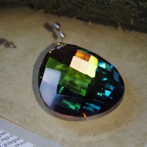 Dragon's Tear Large Multicolored Glass Crystal Style Pendant or Suncatcher image 2