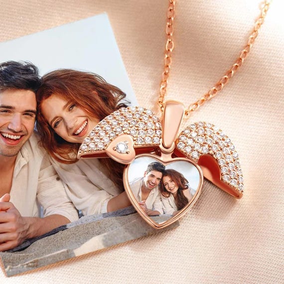 Collier Pendentif Coeur Pendentif Photo Femme Collier Femme Avec