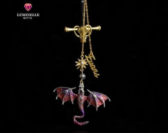Drachen Schwert Metall Lesezeichen Geschenk