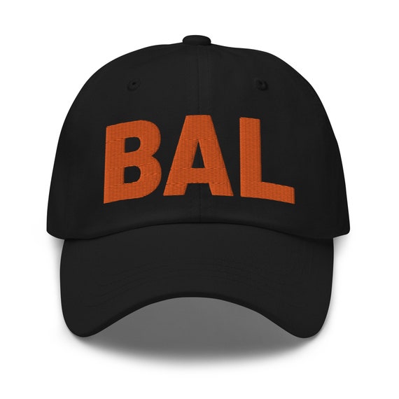 Baltimore BAL Football Baseball Hat Orange Embroidered 3D Puff Etsy