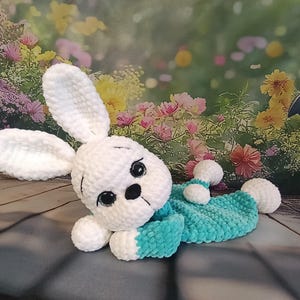 Crochet bunny snuggler