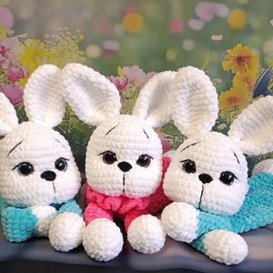 Crochet bunny snuggler