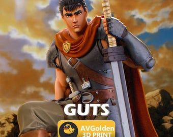 Guts - Berserk The Golden Age Arc | 3D Figure | 16K Quality | Statue | 3D Printing