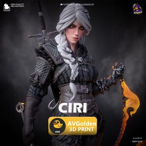 FanArt Ciri - The Witcher 4 | Figura 3D | Calidad 16K | Estatua | Impresión 3d
