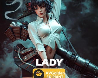 Lady - Devil May Cry | 3D Figure | 16K Quality | Statue | 3D Printing
