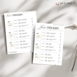 Customizable Travel Itinerary, Stylish Digital Trip Planner for Organized Adventures, Canva Template, Editable Travel Planner and Itinerary