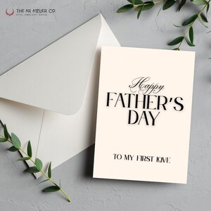 Vatertagskarte - Elegante Klappkarte für Papa - Druckbares & anpassbares Geschenk - Nachdenkliche Vatertagsgruß - Canva Template