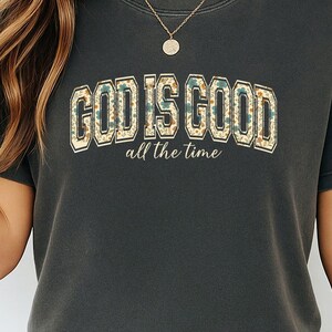 God Is Good Christian PNG: Floral Bible Verse, Faith Sublimation (Digital File)
