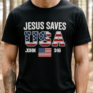 Jesus saves USA John 3 16 png-Jesus Saves JesUSAves USA Flag PNG-Christian png-Christian Patriotic Sublimation png-Digital Download png