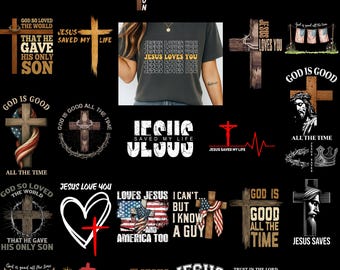 Jesus Christian Bundle PNG-Bible Verse Png-Scripture Png-Sleeve Shirt Design Png-God Jesus Png-Psalm Png-Love Faith Png-Jesus Loves You Png