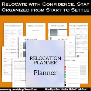 Relocation planner, Household Planner, new home planner, New home Checklist, Moving Tips, home moving planner, relocation, moving checklist