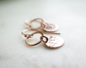 Circle Drop Earrings - Dainty and Classic - Available in Sterling Silver or 14k Rose Gold Fill - By Betsy Farmer Designs