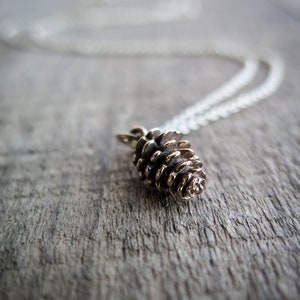 Pinecone Necklace - Bronze and 14k Gold Fill - Nature Jewelry - Simple Charm - Available in Sterling Silver Also