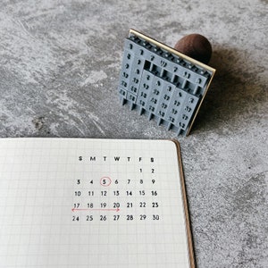 NUOVO! Timbro in gomma Calendario perpetuo Mizushima