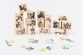 A Small World Around Stamp wonderland , animal by Vectculture , cute character kitty cat doggy postal little girl fairy tales mini