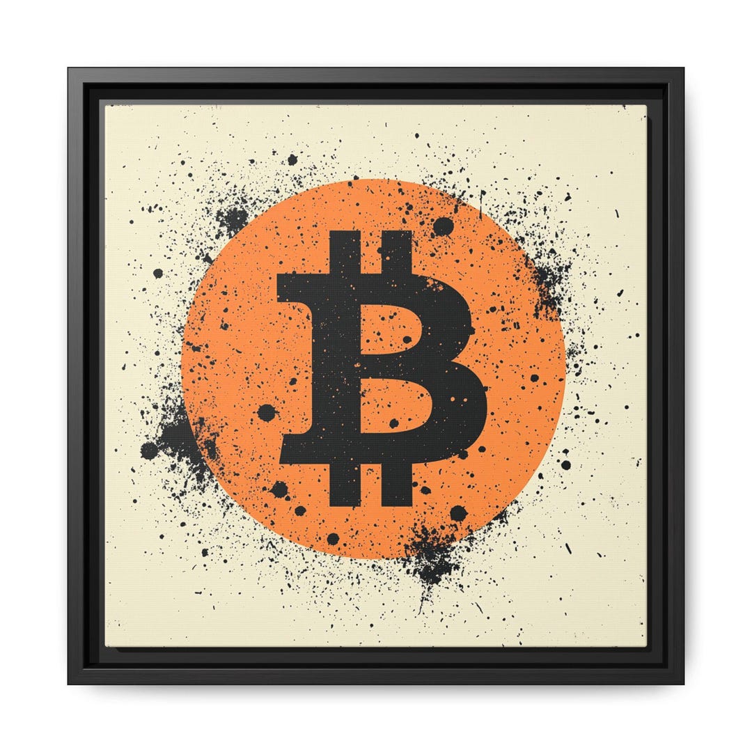 Arte en lienzo de Bitcoin, lienzo de Bitcoin Revolution, arte criptográfico  grunge, símbolo de moneda digital, decoración de pared moderna de Bitcoin  ...