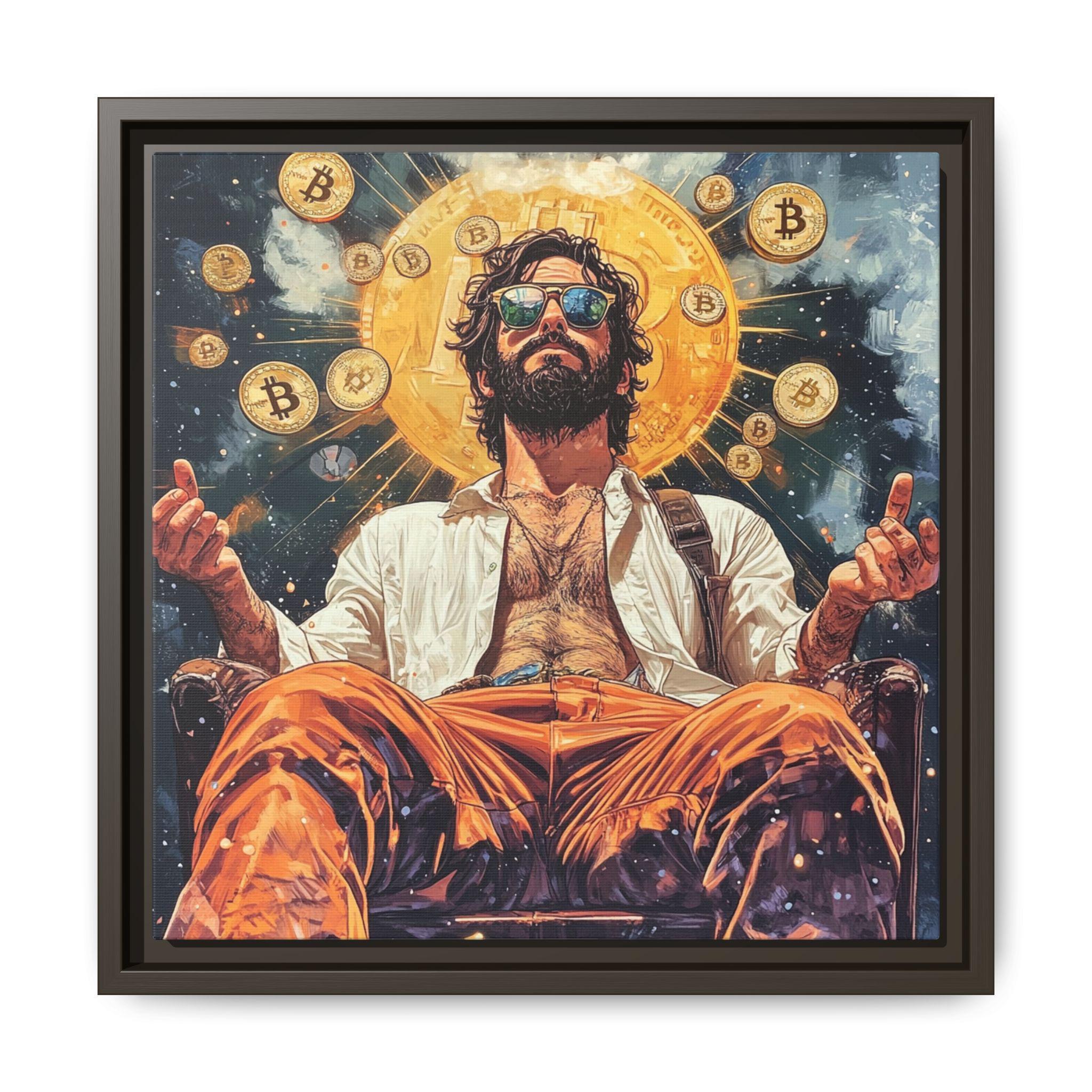 Bitcoin Leinwand Kunst, Krypto Erleuchtung, Bitcoin Guru Meditation  Leinwand, Digitales futuristisches Kunstwerk, moderne Geldbörse  Wanddekoration - Etsy.de