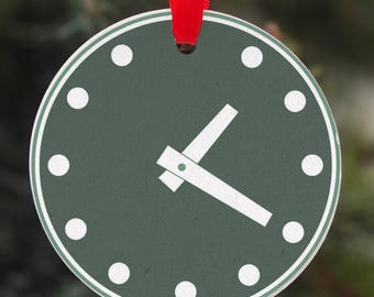 Chicago Baseball Ornament, Cubs, Clock