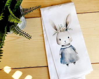 Bunny- Girl, Tea Towel, Kitchen Towel