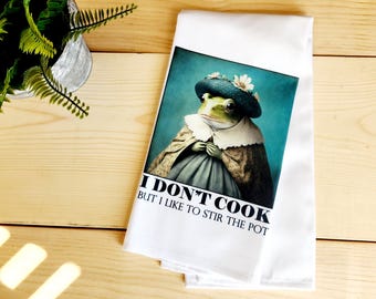 Frog- Bougie, Stir the Pot, Tea Towel, Kitchen Towel