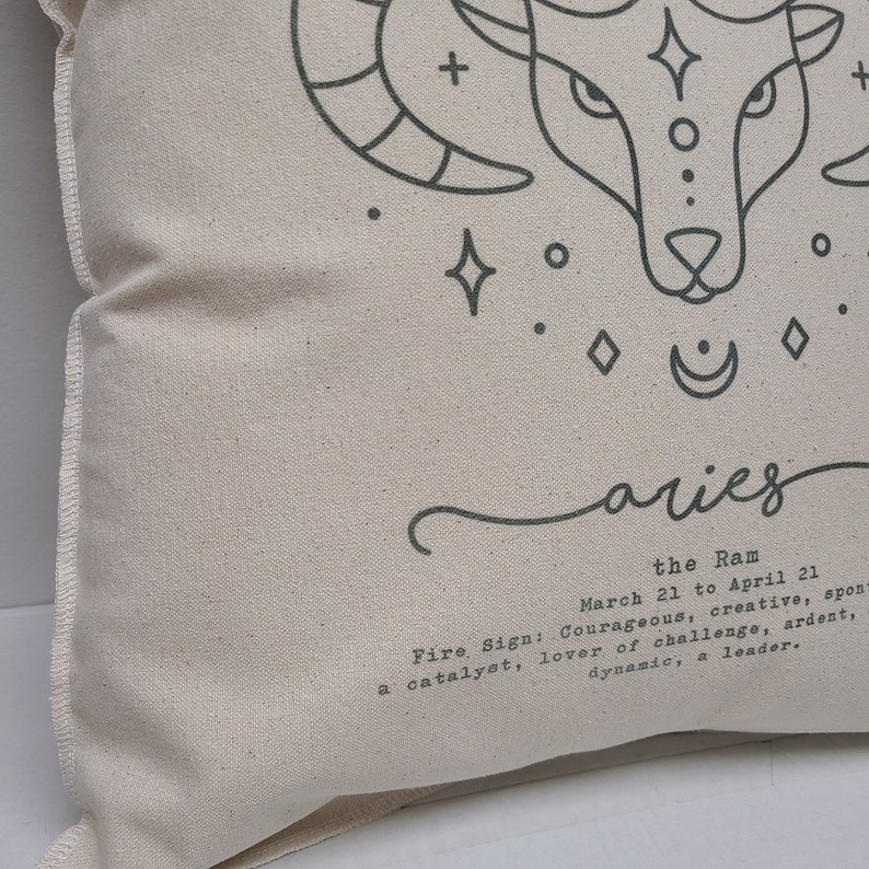 Aries Astrology Horoscope Zodiac Sign Accent Pillow Pillow Etsy