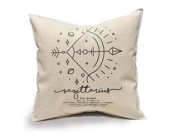 Sagittarius Astrology Horoscope Zodiac Sign accent pillow, pillow cover