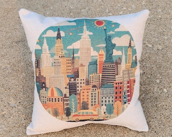 Favorite Places- New York TINY PILLOW