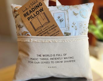 The World is Full of Magic Things, Yeats,  Reading Pillow, Tablet Pillow, ephemera print