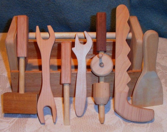 Wood Tool Set and Box Etsy