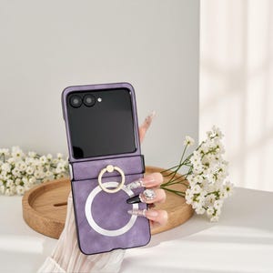 Slim Ring Holder Case for Motorola Moto Razr 50 40 Ultra R60U – Folding Flip Phone Cover Set Thin Shockproof