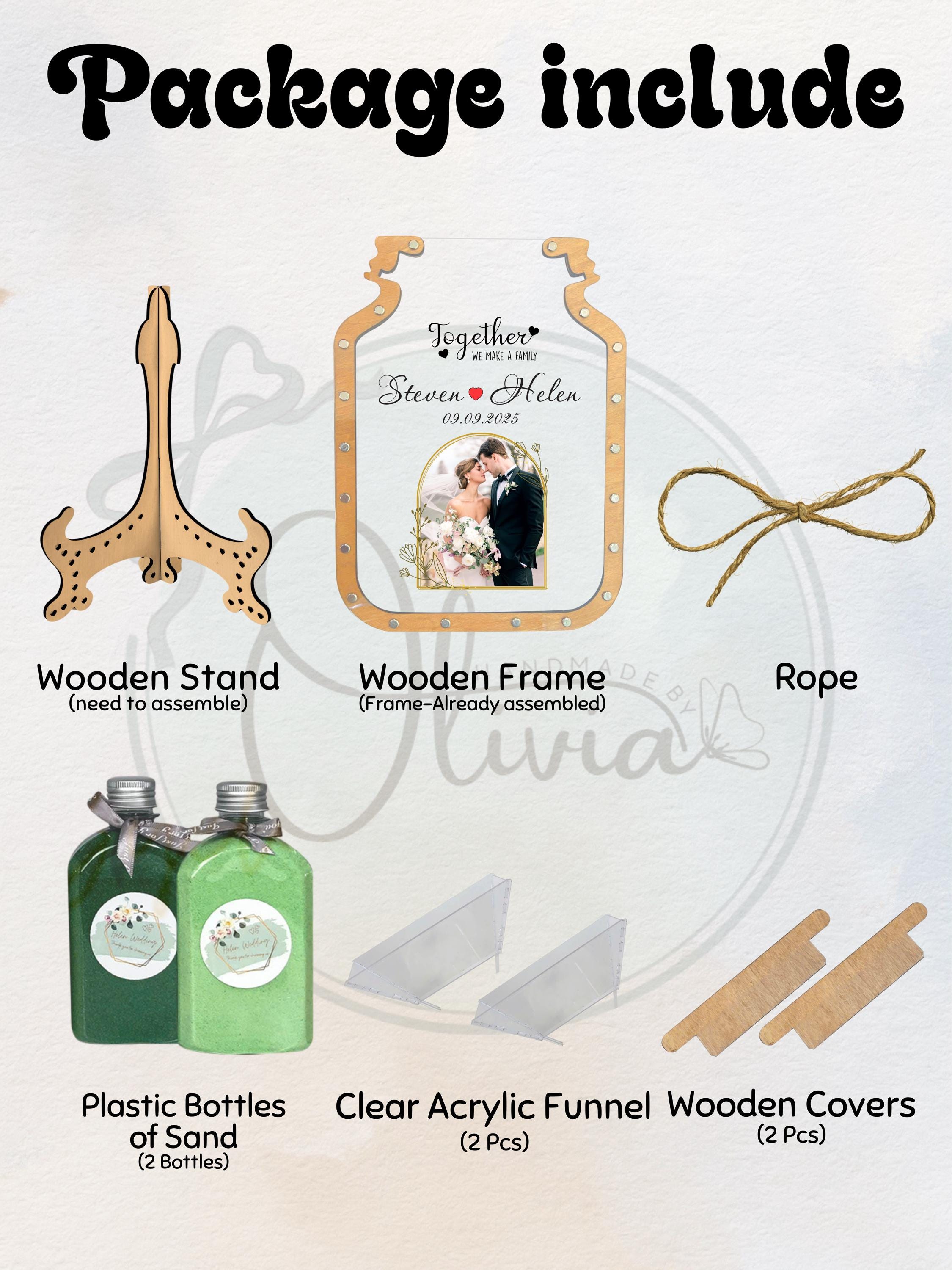 Sand Ceremony Set, Personalized Unity Sand Frame for Wedding Ceremony ...