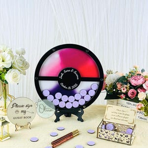 Pokémon Love Ball guest book unique keepsake for nerdy couples