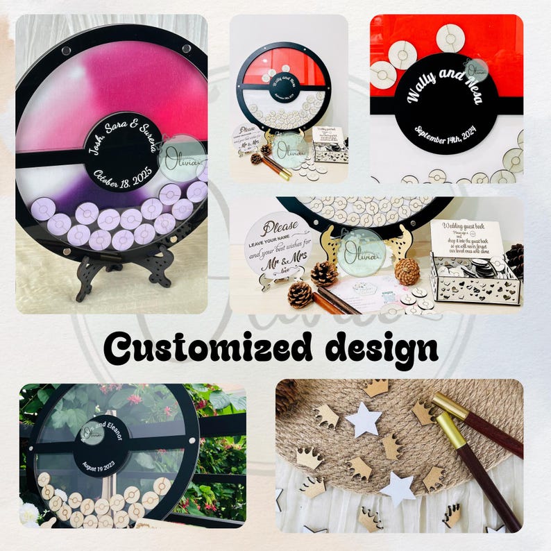Pokémon themed wedding keepsake guest book for gaming lovers