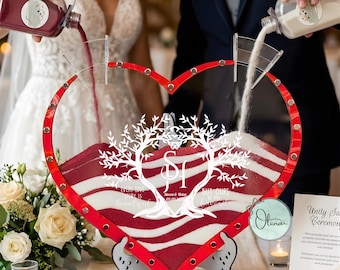 Conjunto personalizado para la ceremonia de la arena de boda, marco de arena personalizado para el ritual de la boda, ceremonia de vertido de arena personalizada para bodas y aniversarios.