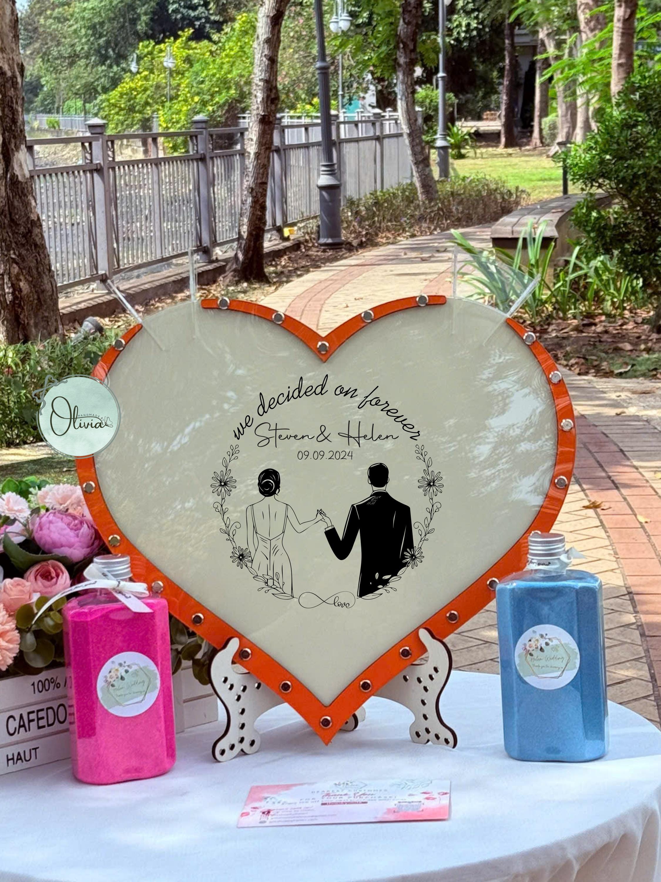 Personalized Wedding Sand Ceremony Set, Custom Unity Sand Frame for ...