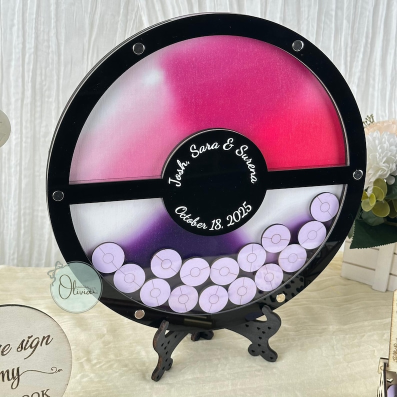 Geek wedding decor personalized Pokémon drop box guestbook