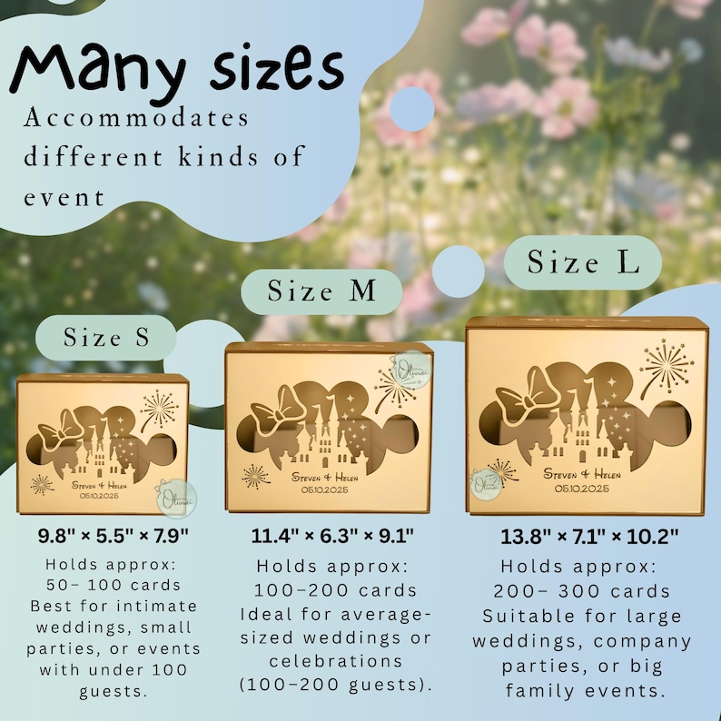Fairytale Wedding Card Box Castle Theme Personalized Money Box Custom ...