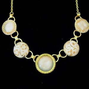 cMid 1900s White Glass Necklace